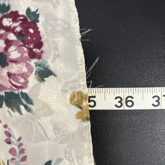 Vintage California Miss Robe Women Large Floral‎ Ivory Silky Damask Kimono - Picture 10 of 11